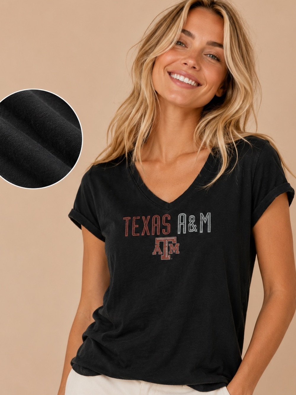 Texas A&M Aggies Graphic Tee Black College Shirt XL